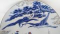 鶴に松牡丹の絵 大皿2